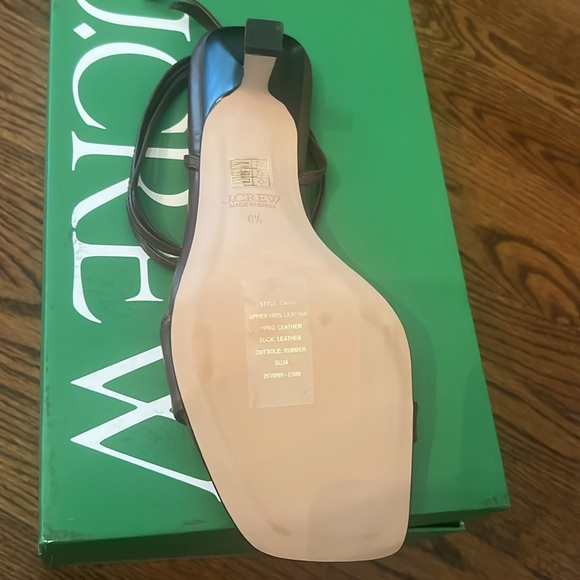 NWT great X-Mas gift!! J.Crew Leni Sandal, chocolate brown, sz 8.5. New in box! - Picture 7 of 10